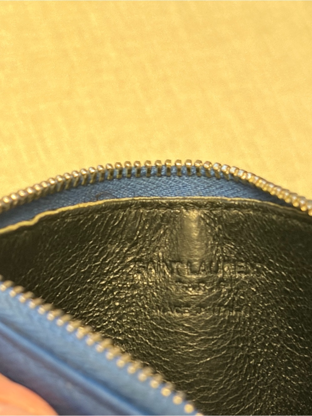 Saint Laurent Cobalt Blue Leather Card Wallet - Picture 5 of 6
